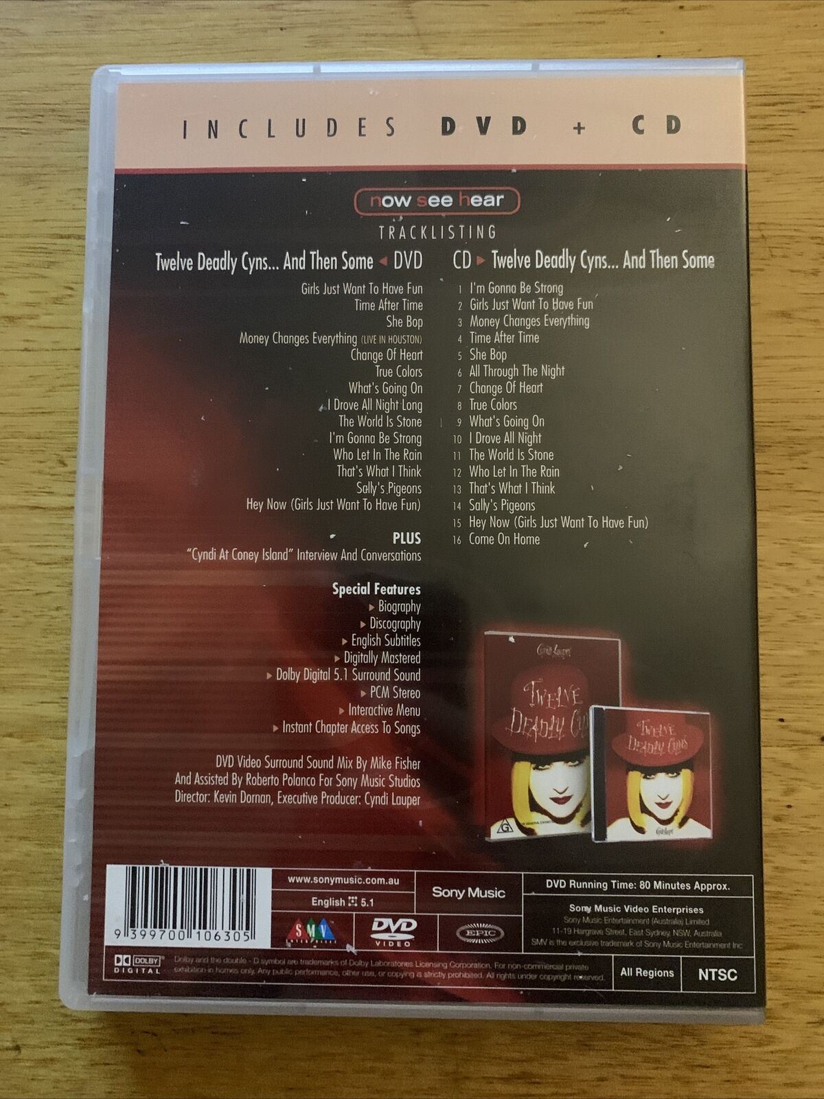 Cyndi Lauper - Now See Hear (DVD + CD, 2003)