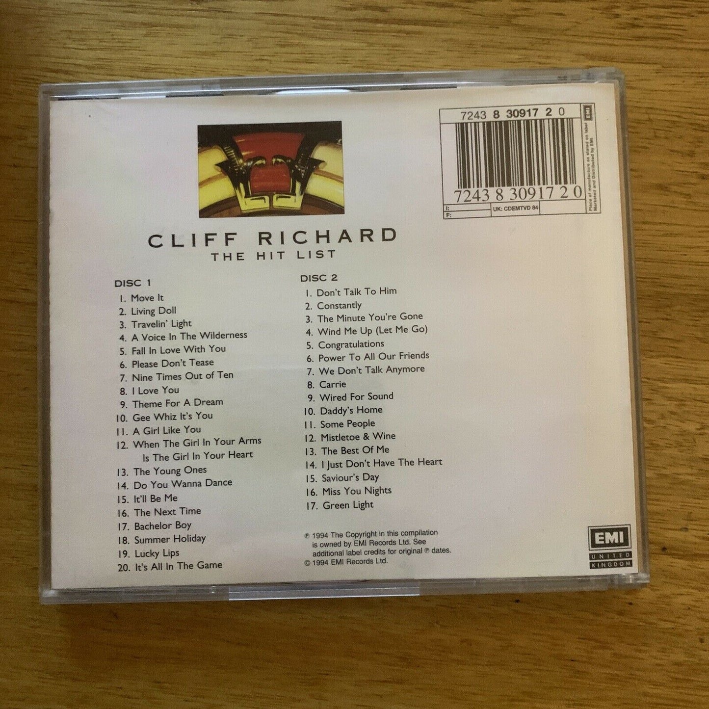 Cliff Richard The Hit List CD Best of 35 years (CD, 2-Disc, Album)