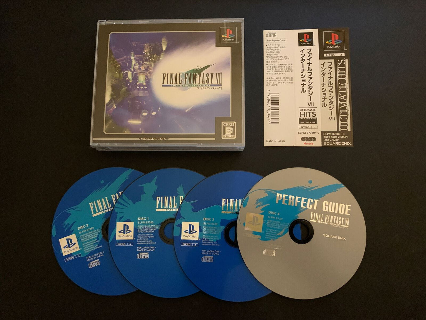 Final Fantasy VII 7 International - Playstation PS1 NTSC-J Japan Square RPG Game