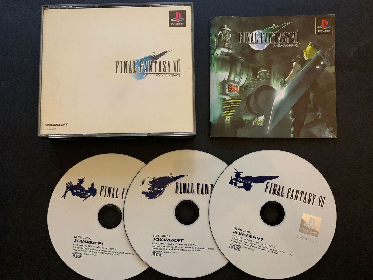 Final Fantasy VII 7 - PlayStation 1 PS1 NTSC-J Japan Squaresoft RPG Game