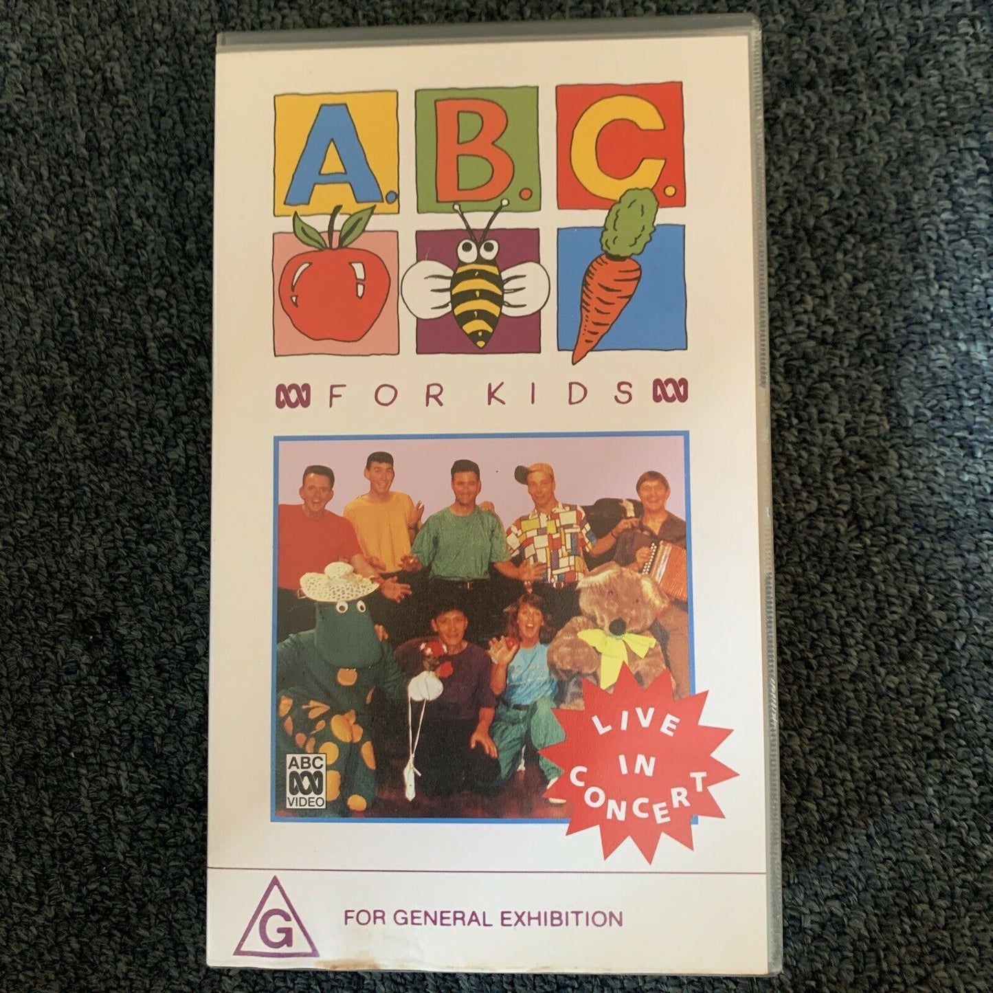 ABC For Kids Live In Concert 1992 feat The Wiggles (VHS, 1992) PAL