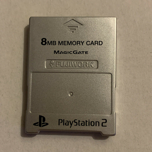 Hori PlayStation 2 PS2 8MB Memory Card MagicGate - Grey - Made In Japan