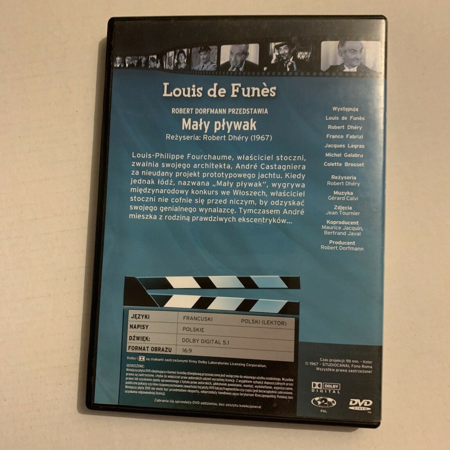 MAŁY PŁYWAK - Louis De Funes  (DVD, 1967)  All Regions.