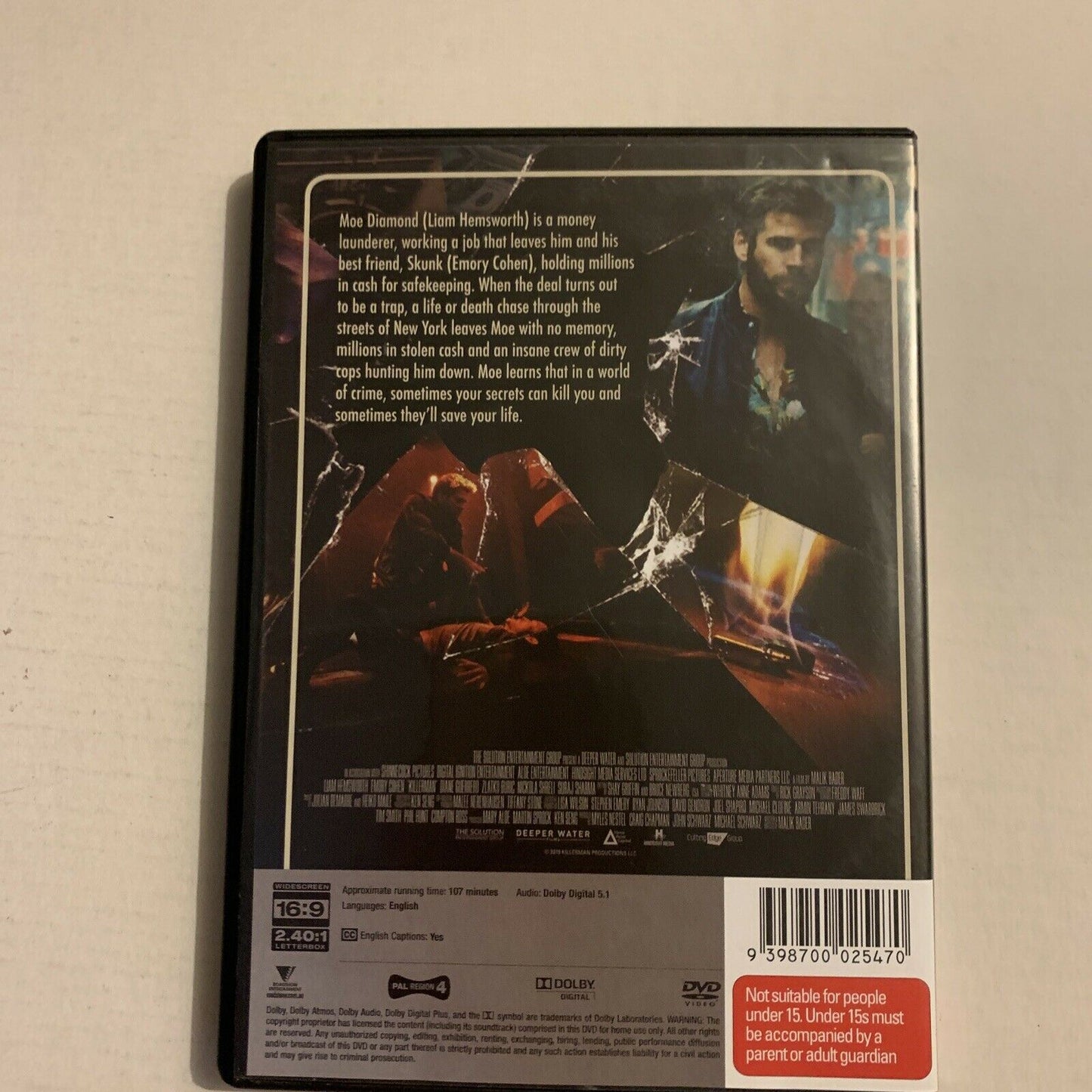 Killerman (DVD, 2019) Liam Hemsworth, Emory Cohen, Diane Guerrero. Region 4