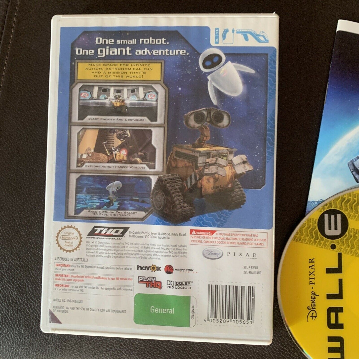 Disney Pixar Wall E - Nintendo Wii Game PAL Complete in Case with Manual