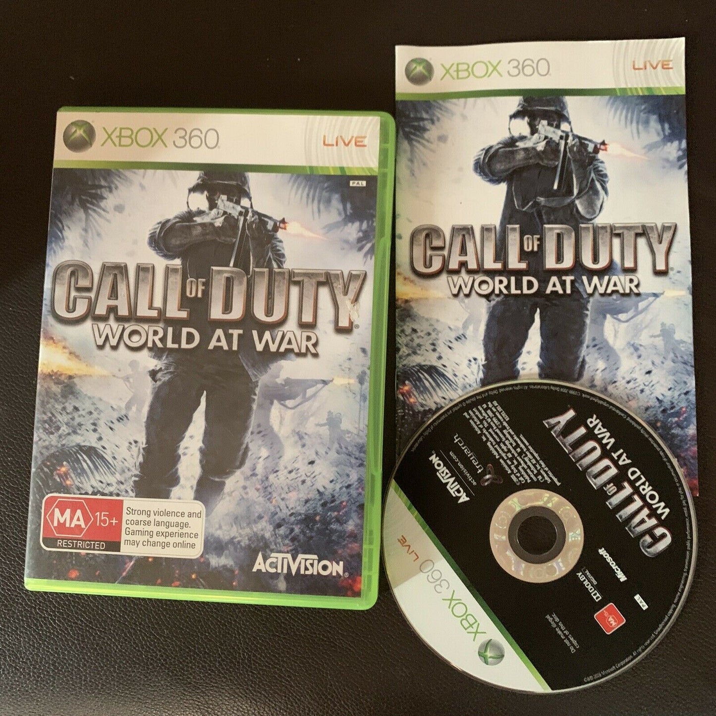 Call of Duty: World at War - Microsoft Xbox 360 PAL With Manual