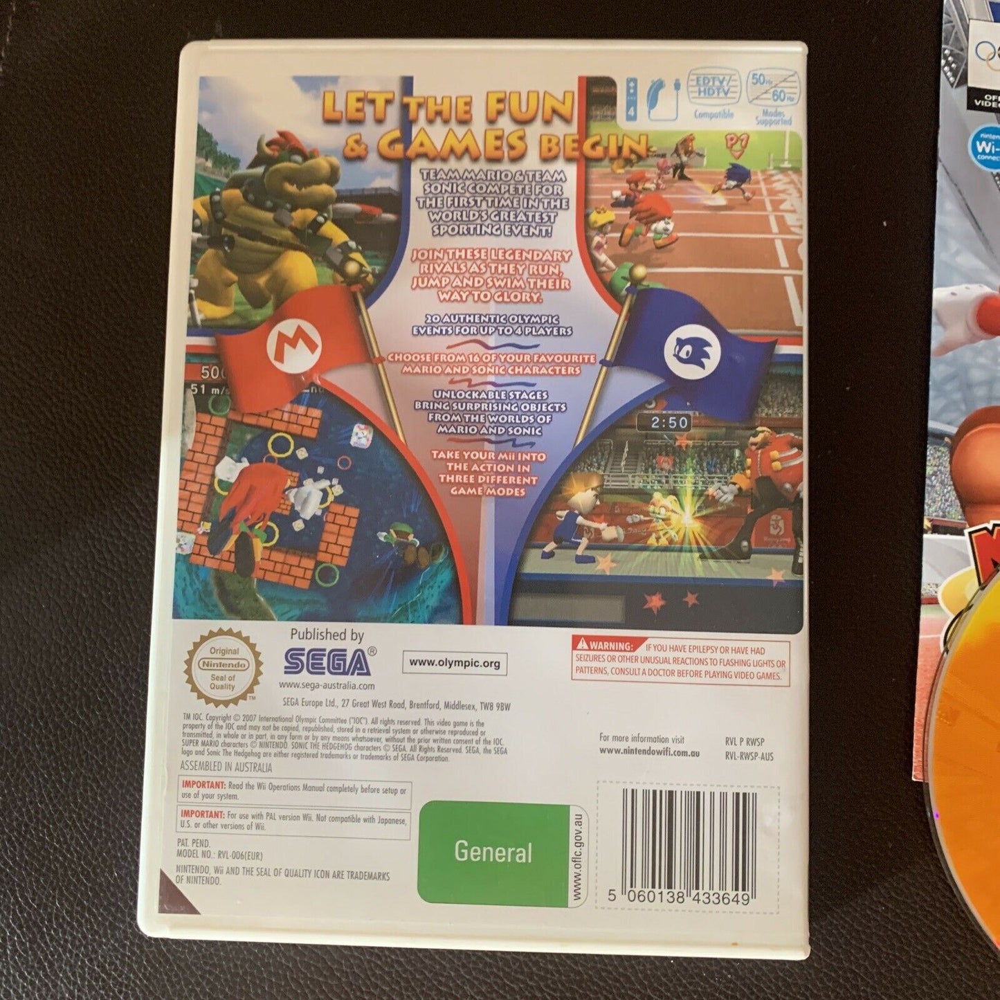 Mario & Sonic At The Olympic Games - Nintendo Wii PAL With Manual