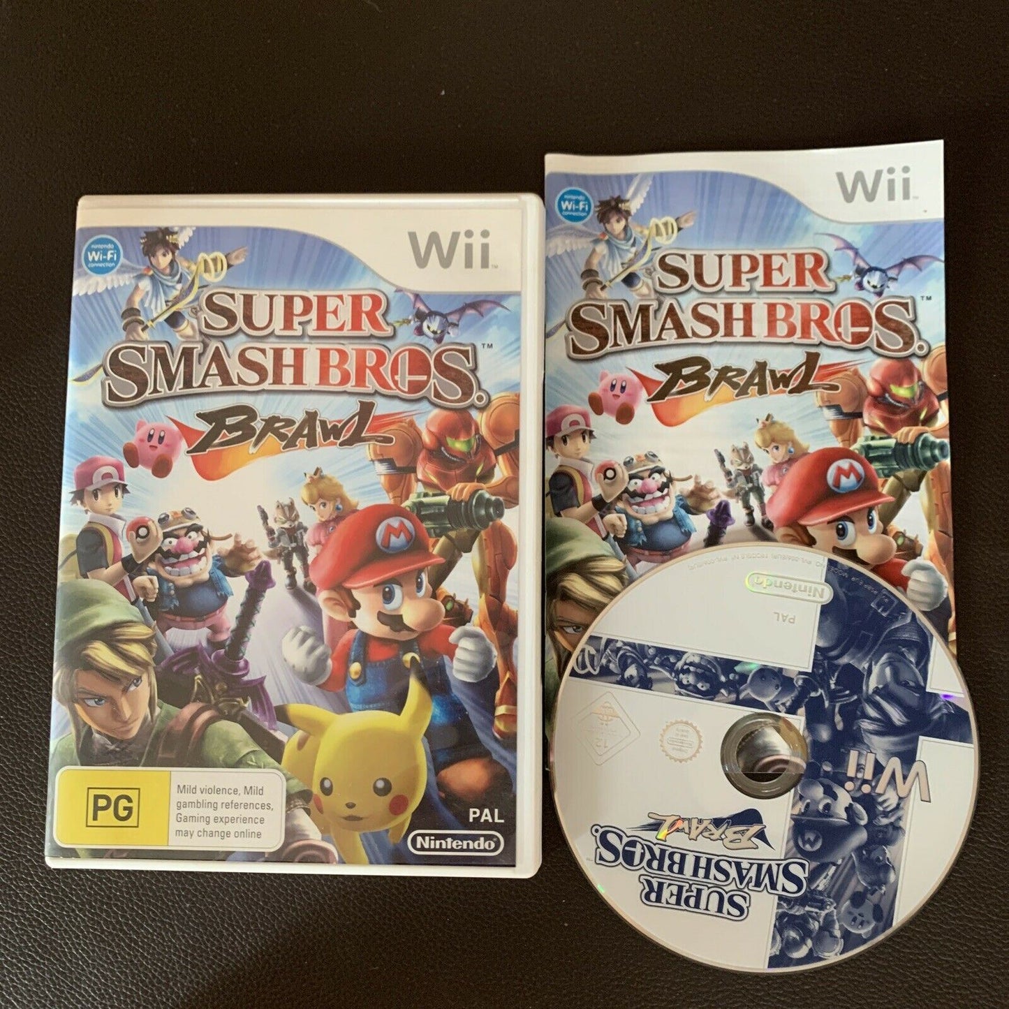 Super Smash Bros Brawl - Nintendo Wii PAL Game with Manual