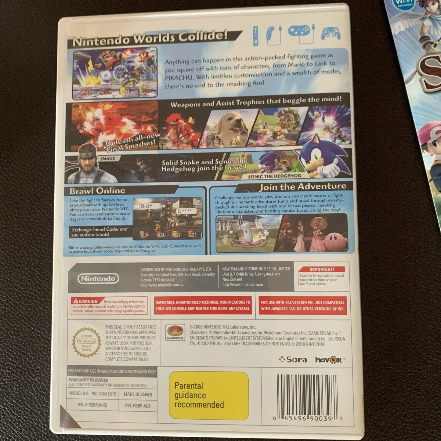 Super Smash Bros Brawl - Nintendo Wii PAL Game with Manual