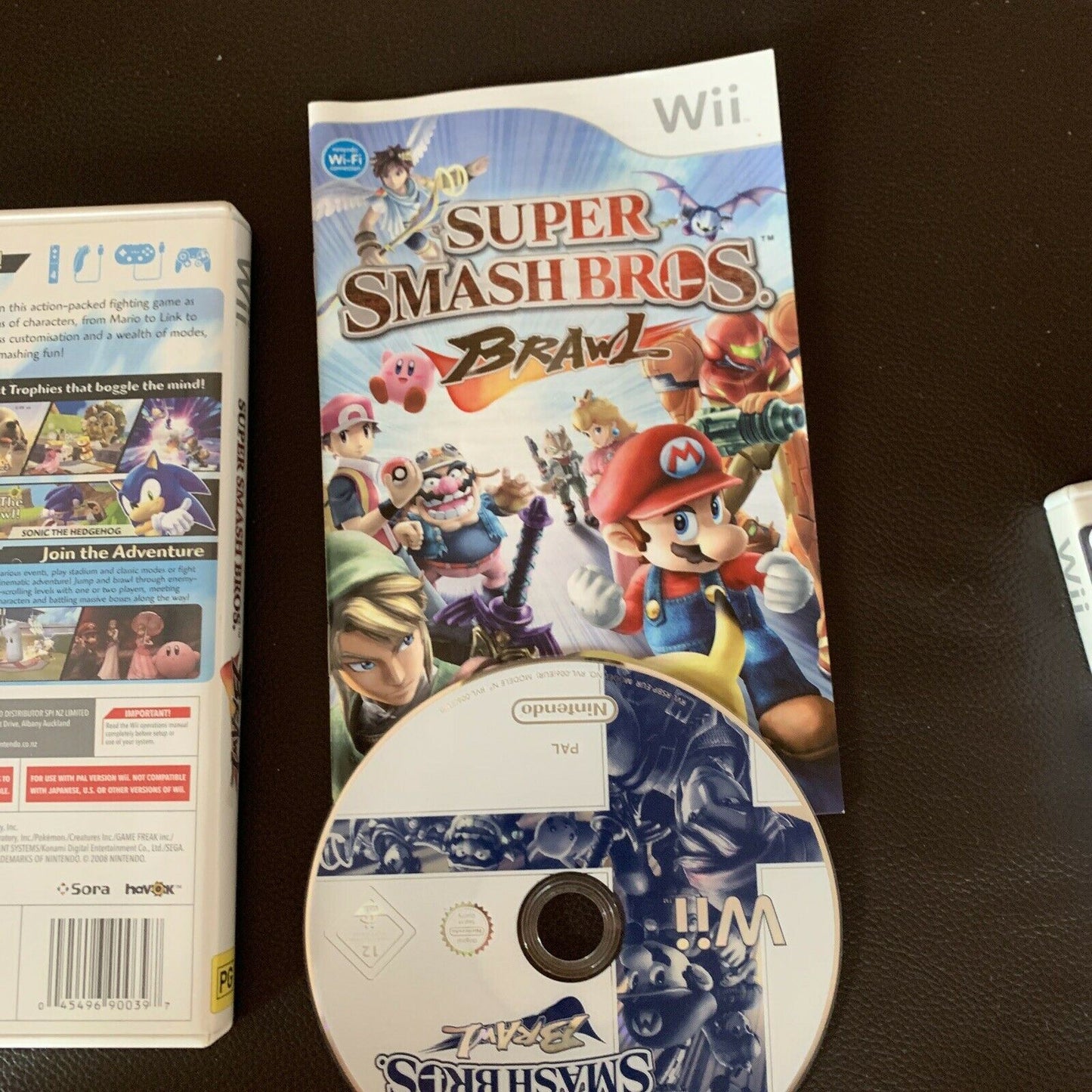 Super Smash Bros Brawl - Nintendo Wii PAL Game with Manual