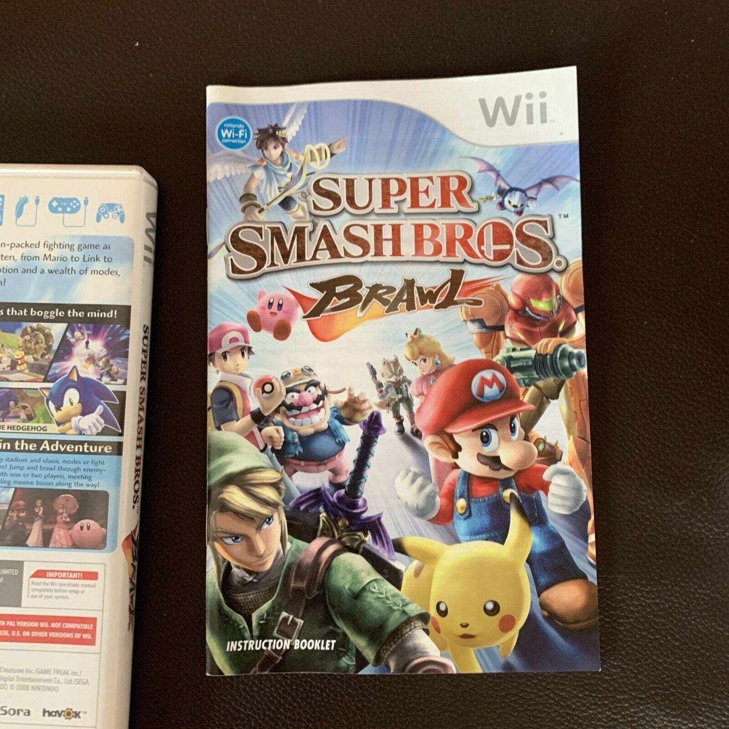 Super Smash Bros Brawl - Nintendo Wii PAL Game with Manual