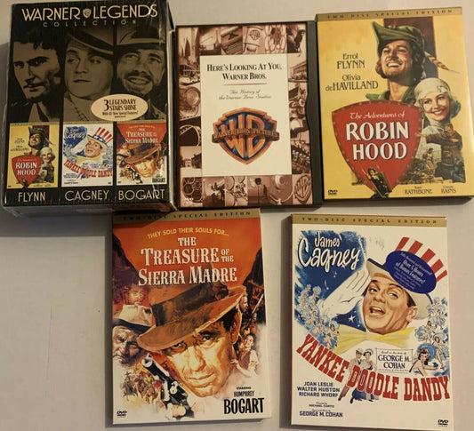 Warner Bros Legends Collection: Flynn / Cagney / Bogart (DVD, 7-Disc) Region 4,1