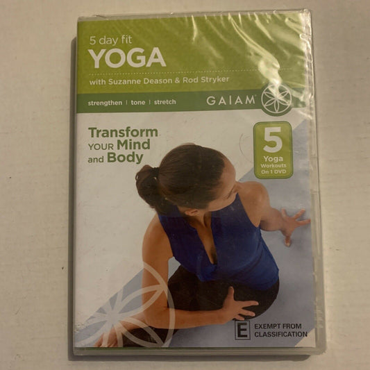*Sealed* GAIAM - 5 Day Fit Yoga - Transform Your Mind & Body (DVD, 2007)