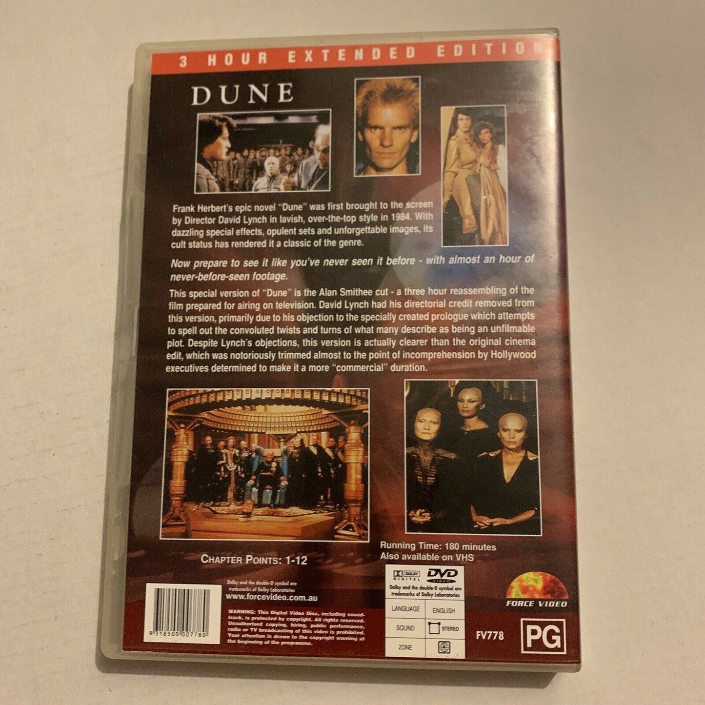 Dune - 3 Hour Extended Edition (DVD, 1984) Kyle MacLachlan Region Free