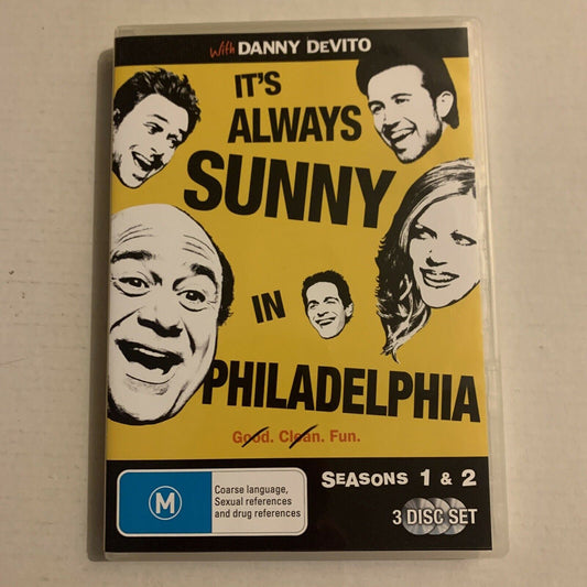 It's Always Sunny In Philadelphia : Season 1-2 (DVD, 2009, 3-Disc) Region 4,2