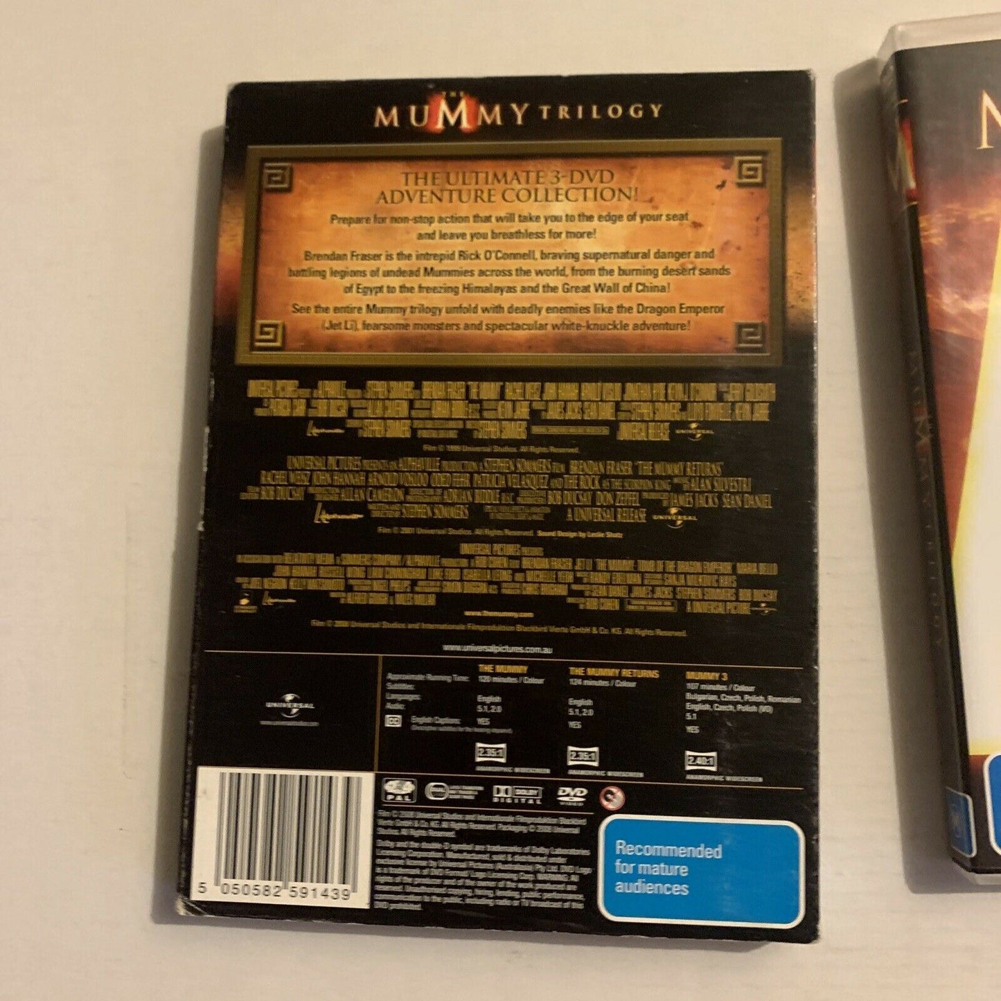 The Mummy Trilogy - The Mummy / Mummy Returns / Tomb Of The Dragon DVD Region 4