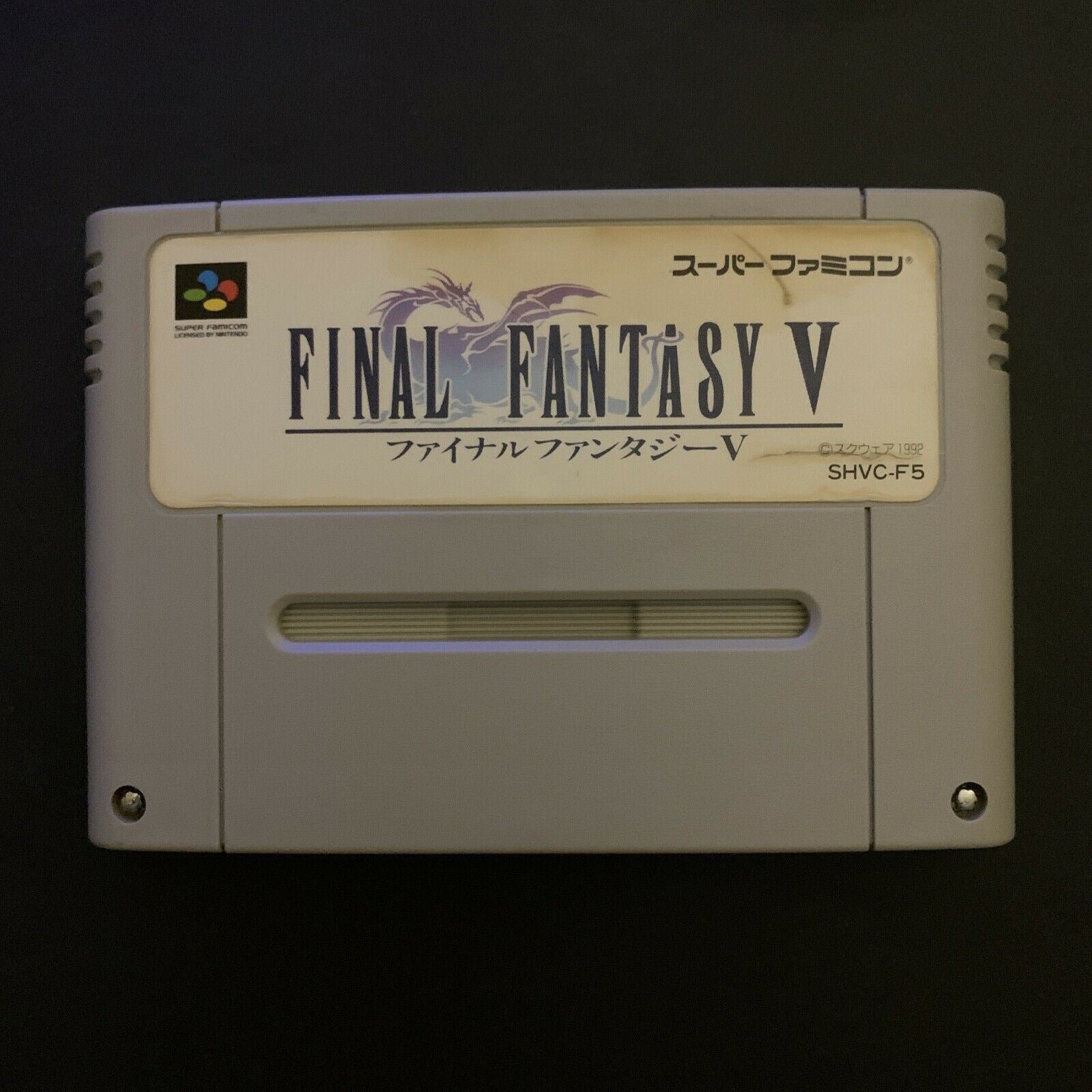 FINAL FANTASY V 5 SQUARESOFT RPG SFC SUPER FAMICOM IMPORT FINAL FANTASY V 5 SQUARESOFT RPG SFC SUPER FAMICOM IMPORT