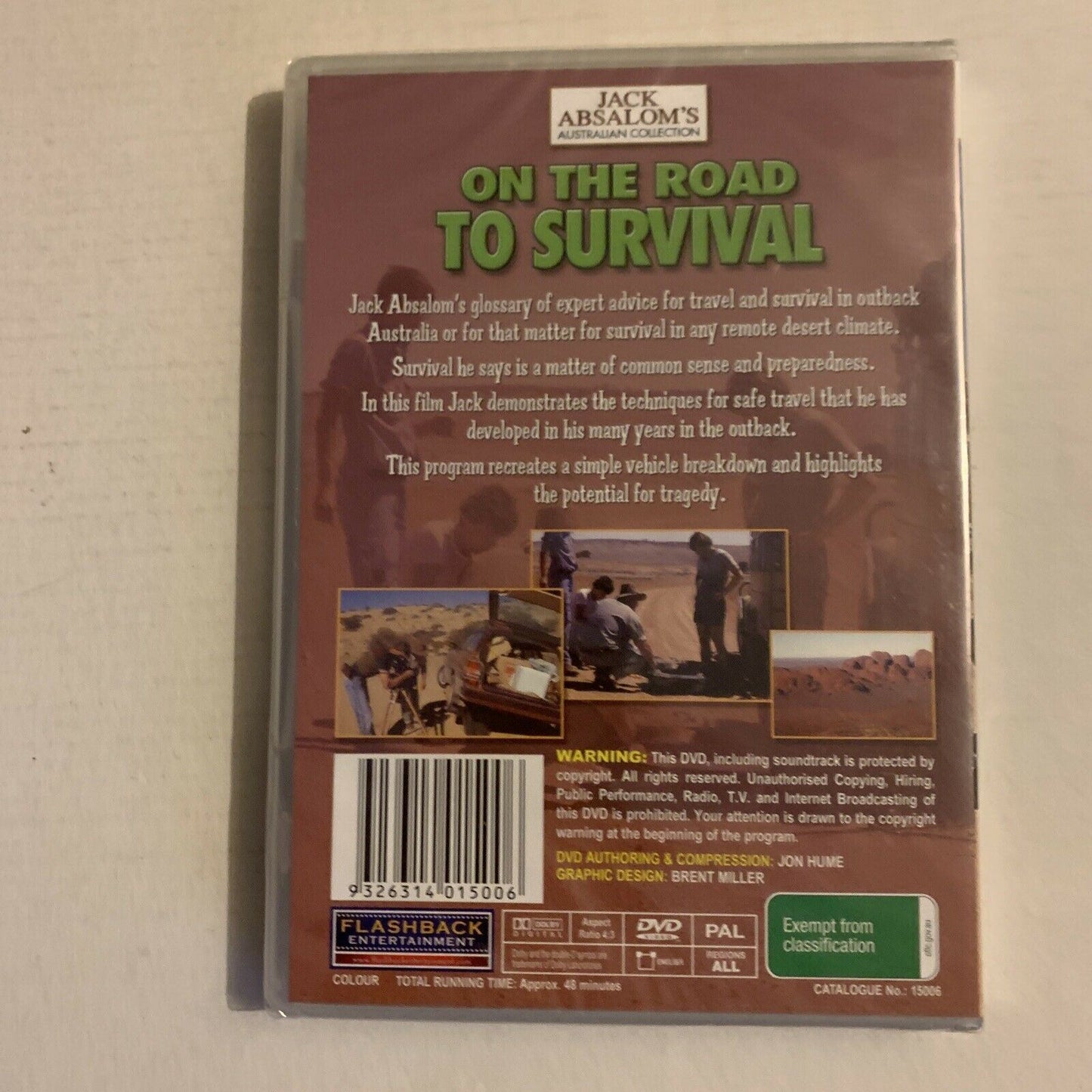 *New Sealed* Jack Absalom's On The Road To Survival DVD All Regions