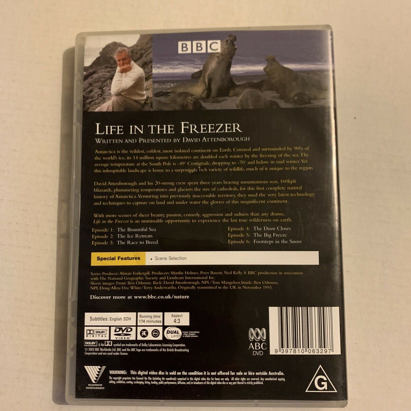 David Attenborough - Life In The Freezer - Complete Series (DVD, 2002) Region 4