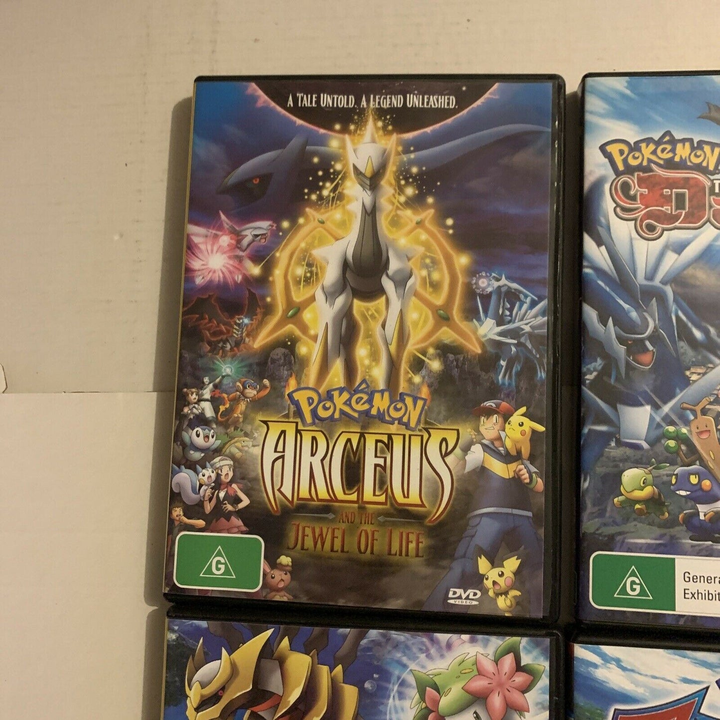 4x Pokemon (Arceus / The Rise of Darkrai / Giratina / Zoroark) DVDs - Region 4