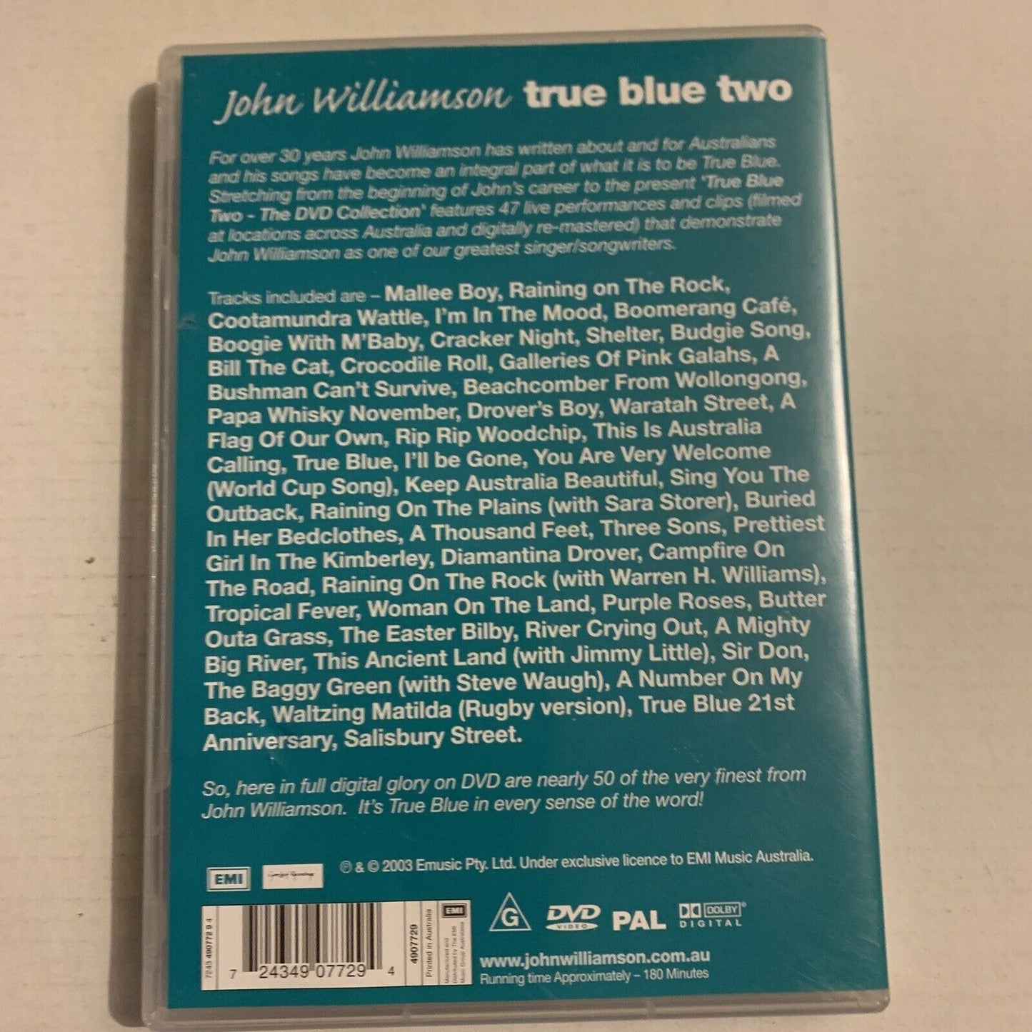 John Williamson - True Blue Two The DVD (DVD, 2003) All Regions