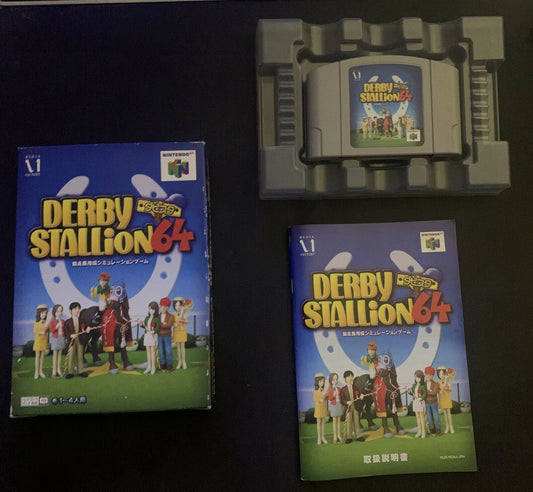 Derby Stallion 64 - Nintendo 64 NTSC-J Japan Game w Box + Manual