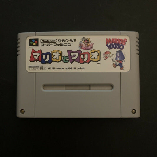 Mario & Wario - Nintendo Super Famicom SNES Japan NTSC-J Cartridge Only