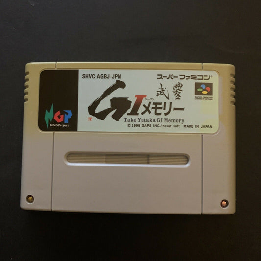 Take Yutaka G1 Memory - Nintendo Super Famicom SNES Japan NTSC-J