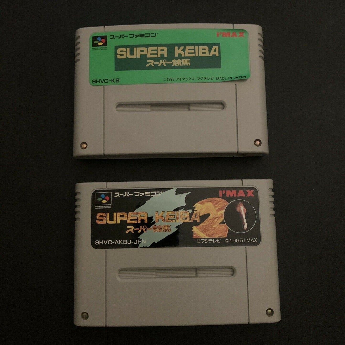 Super Keiba 1 & 2 - Nintendo Super Famicom SNES Japan NTSC-J Horse Racing Game