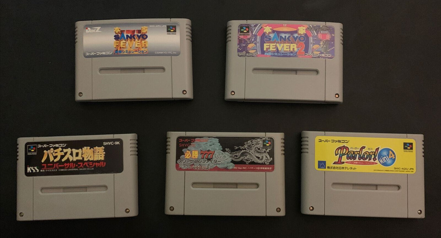 5x Pachinko Games - Nintendo Super Famicom SNES Japan NTSC-J