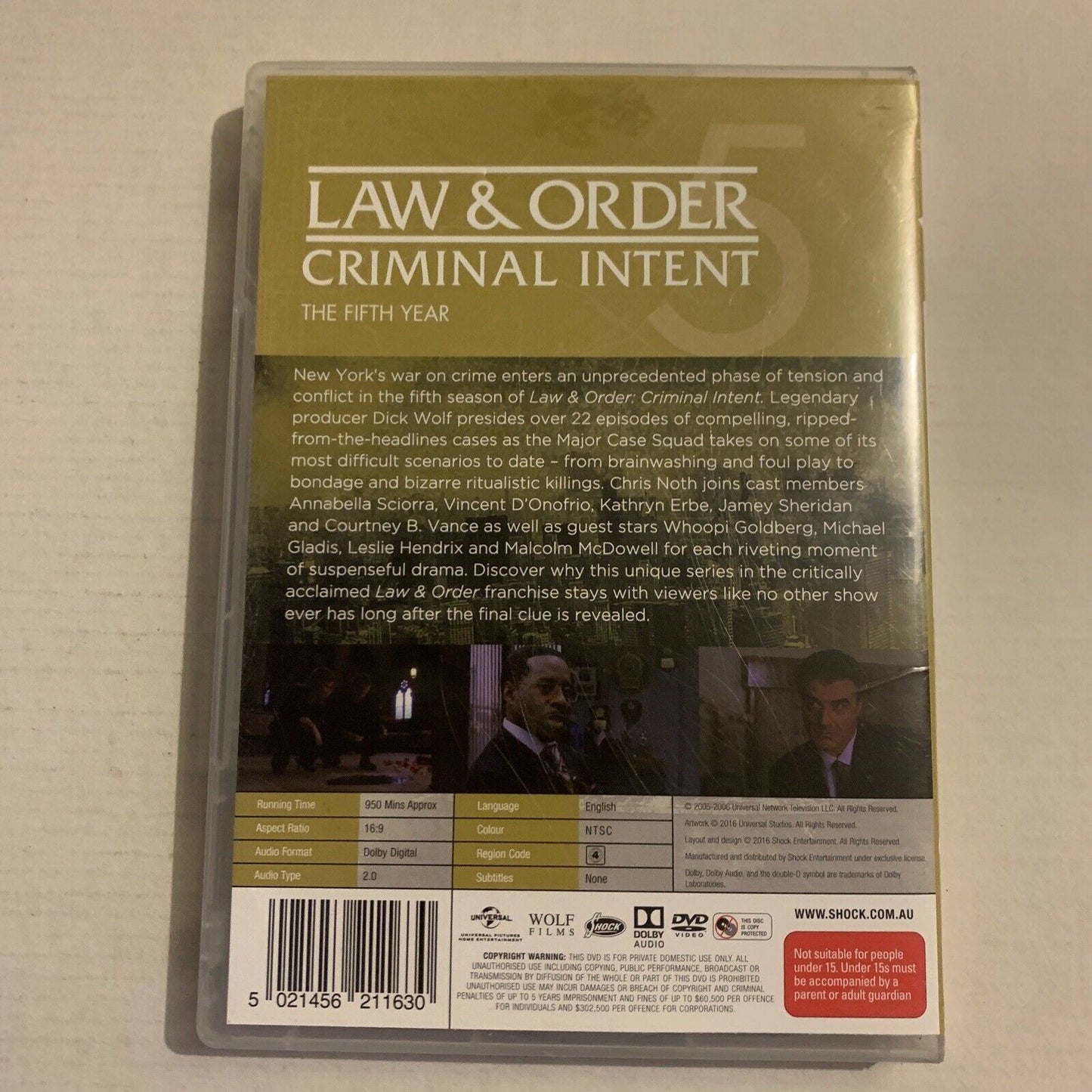 Law & Order: Criminal Intent - The Fifth Year (DVD, 2006, 6-Disc) Region 4