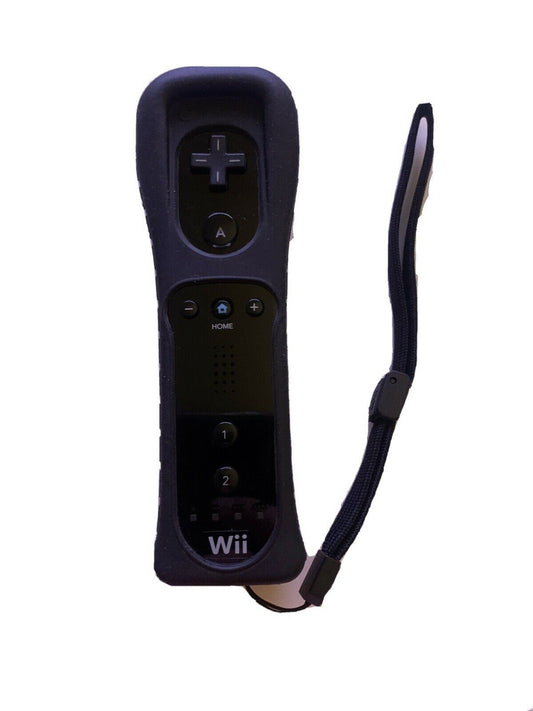 Genuine Official Nintendo Wii Black Remote Controller RVL-003 Wiimote w Cover