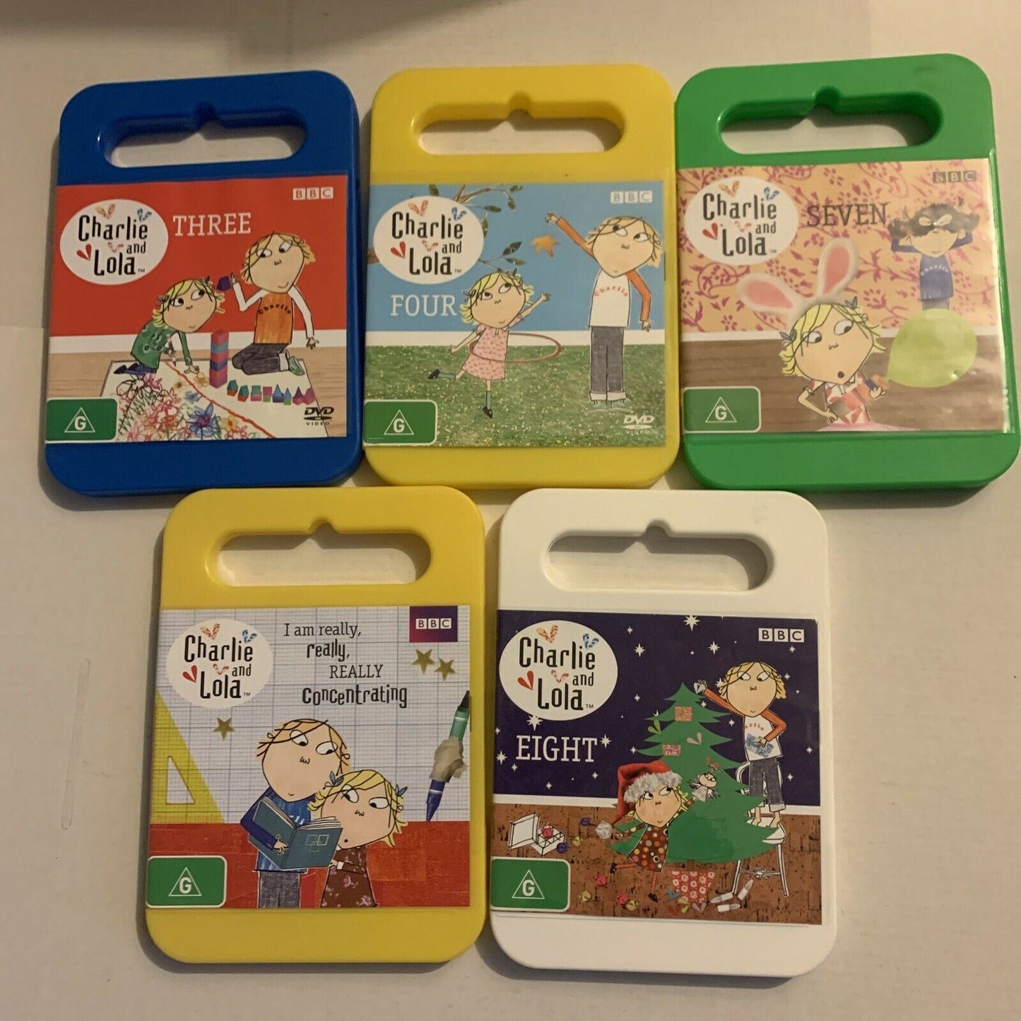 5x Charlie & Lola - I Am Really Concentrating, Series 3,4,7,8 DVD Region 4