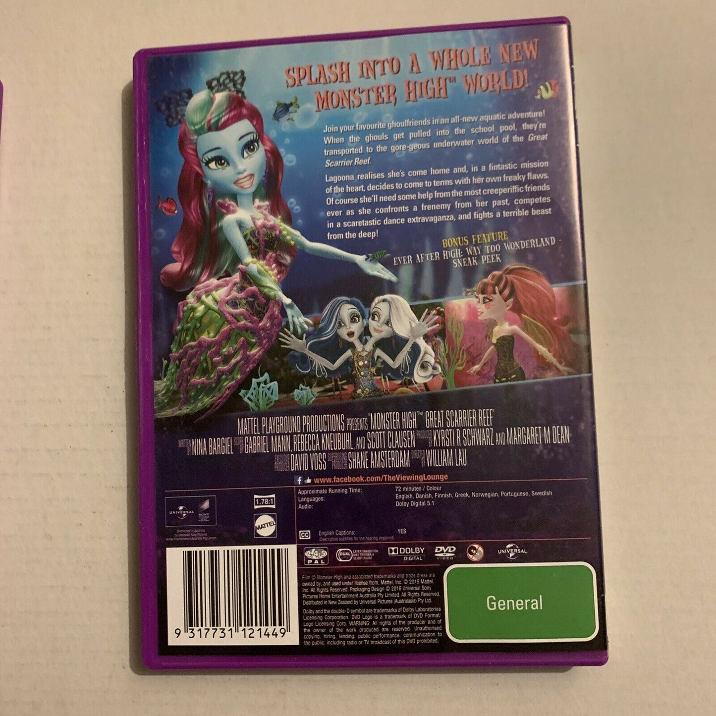 Monster High - Freaky Fusion & Great Scarrier Reef (DVD) 2-Disc Region 4 & 2