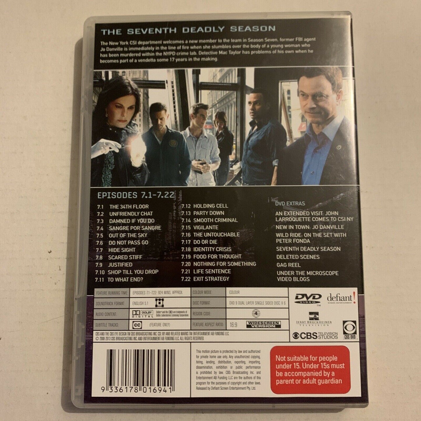 CSI : NY : Season 7 (DVD, 2013, 6-Disc Set) Carmine Giovinazzo, Gary Sinise