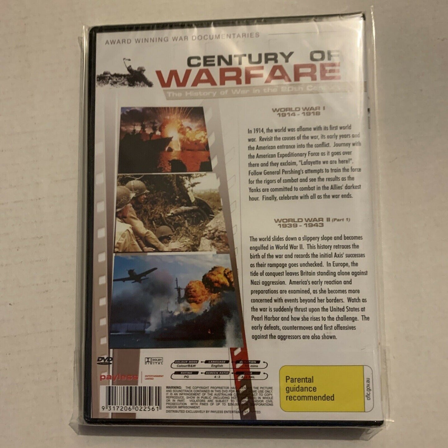 *New Sealed* CENTURY OF WARFARE: 1914-1918 / 1939-1943 DVD Documentary