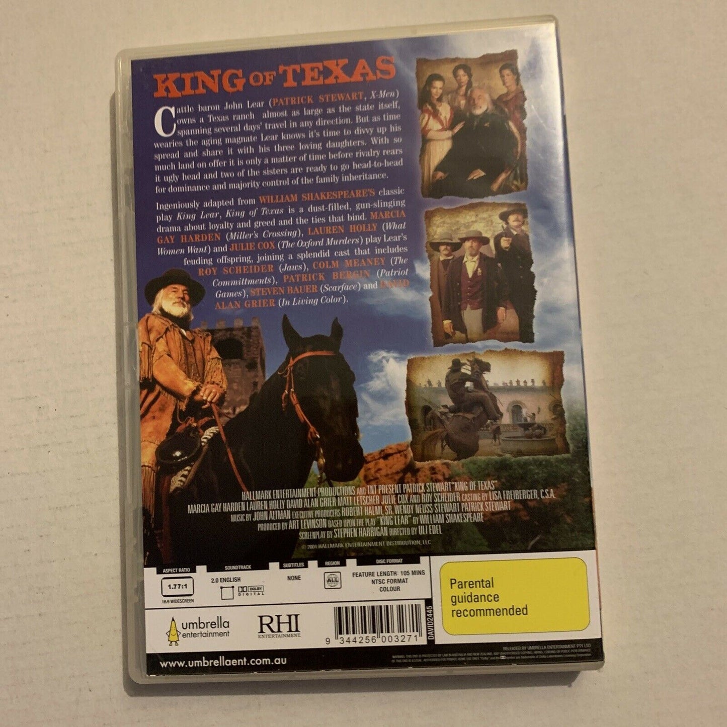 King Of Texas (DVD, 2001) Patrick Stewart All Regions