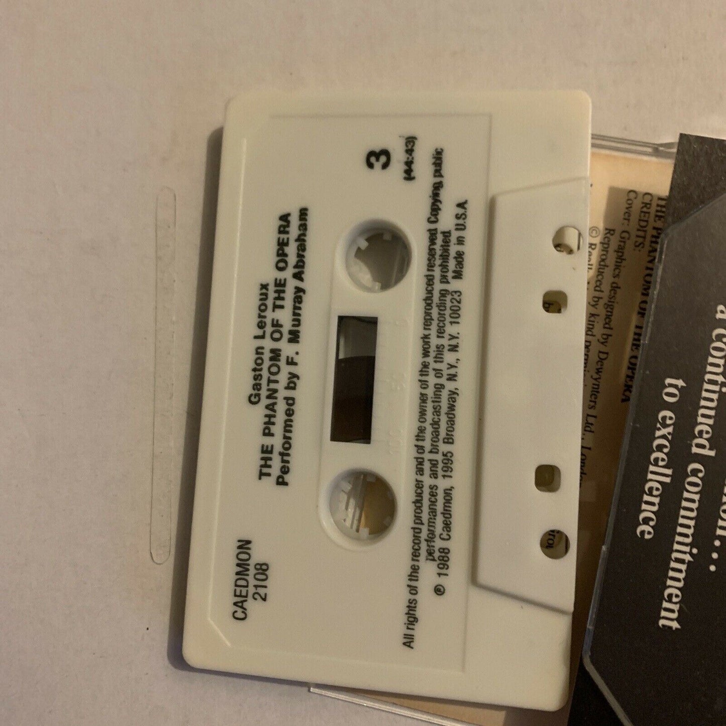 The Phantom Of The Opera Performed By F. Murray Abraham (Audio Cassette, 1988)