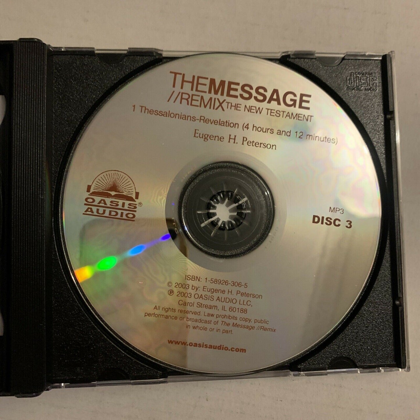 The Message REMIX The New Testament (Audio CD, 3-Disc Set) - APPROX 20 HOURS