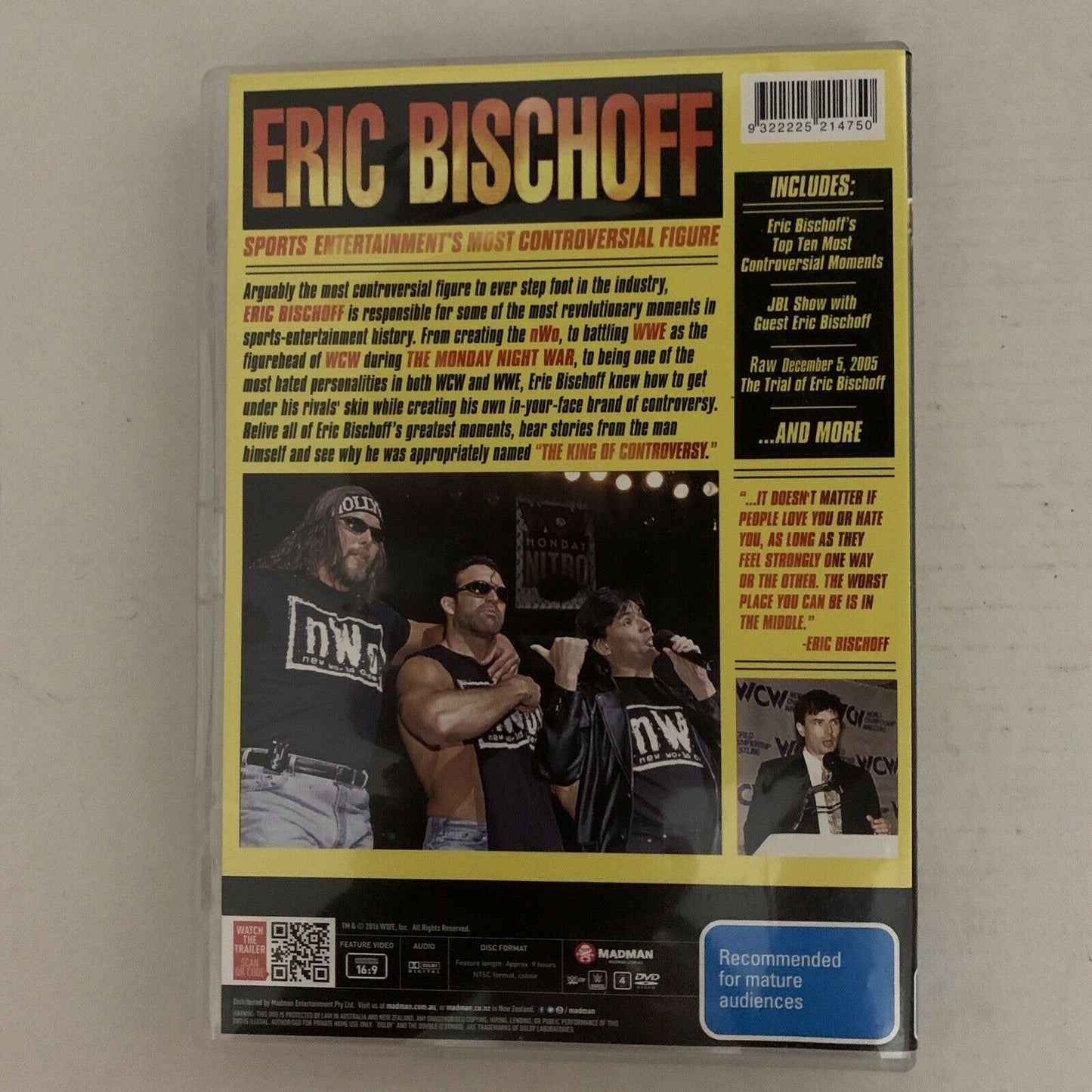 WWE - Eric Bischoff: Sports Entertainment's Most Controversial Figure (DVD, 2016