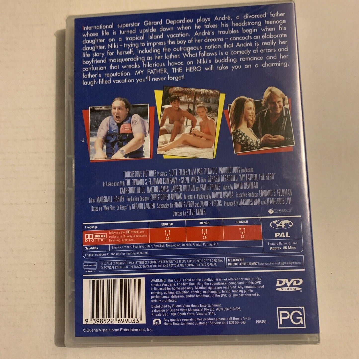 *New Sealed* The My Father Hero (DVD, 1994) Gerard Depardieu. Region 4