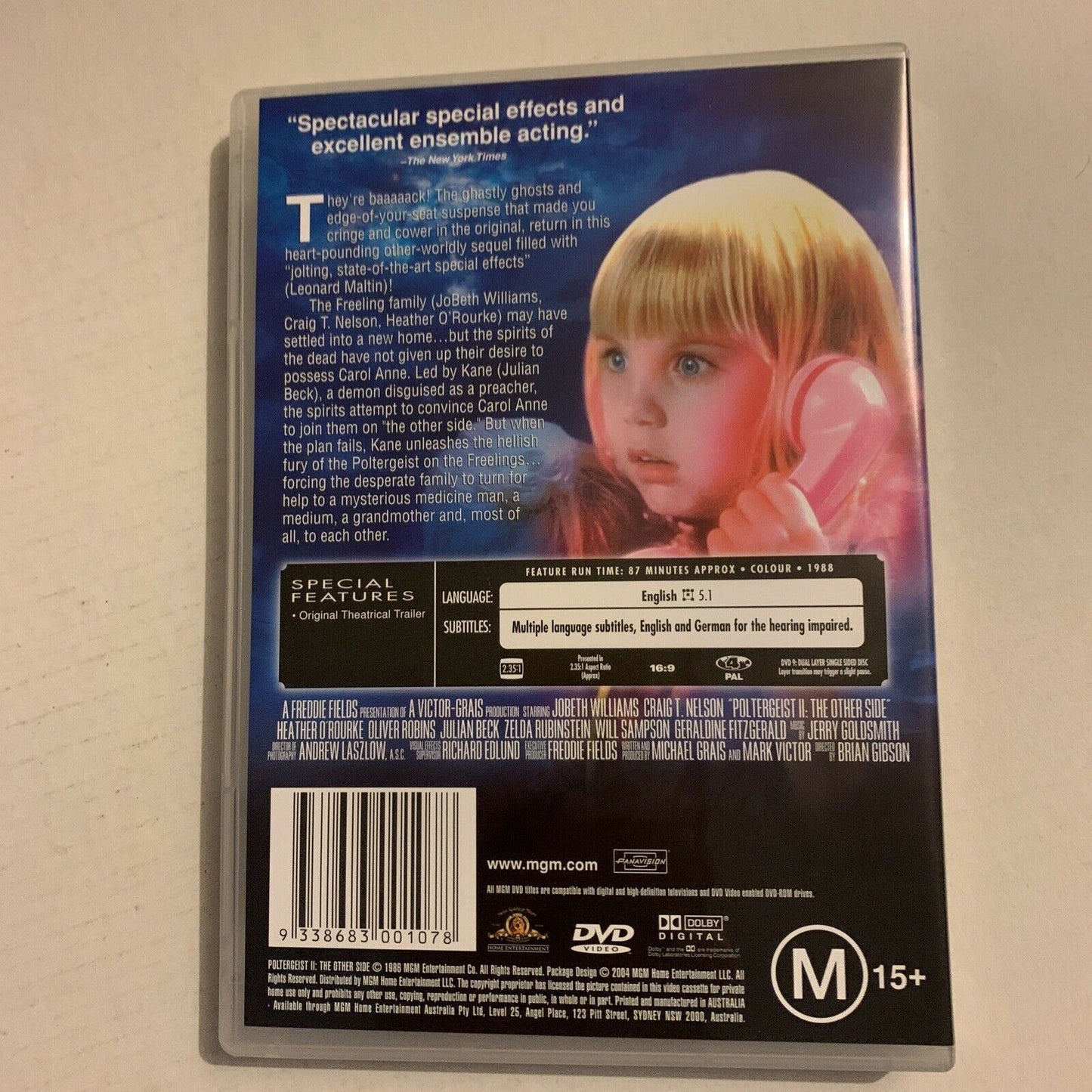 Poltergeist II 2 - The Other Side (DVD, 1986) Region 4