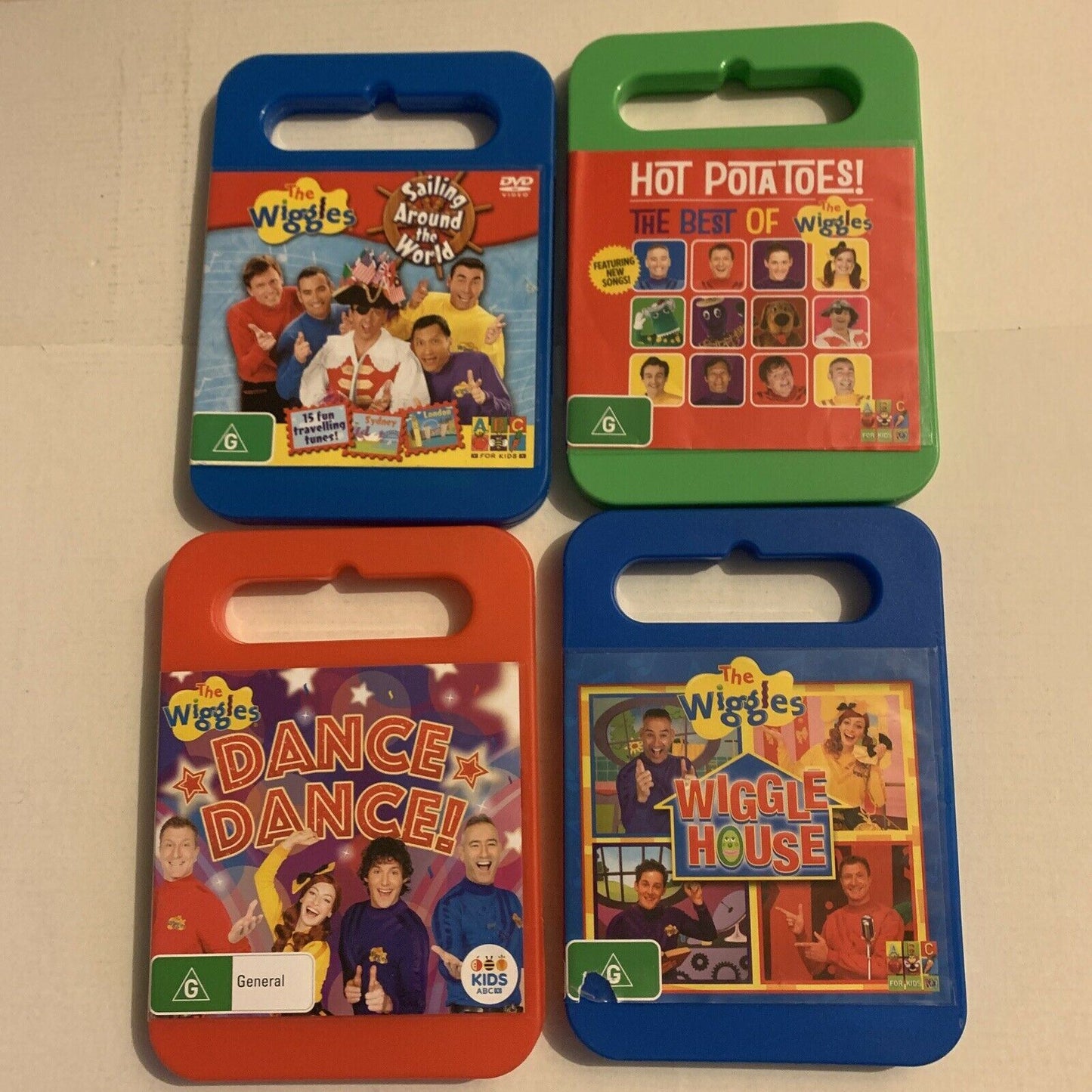 4x The Wiggles DVD: Sailing The World / Wiggle House / Hot Potatoes / Dance