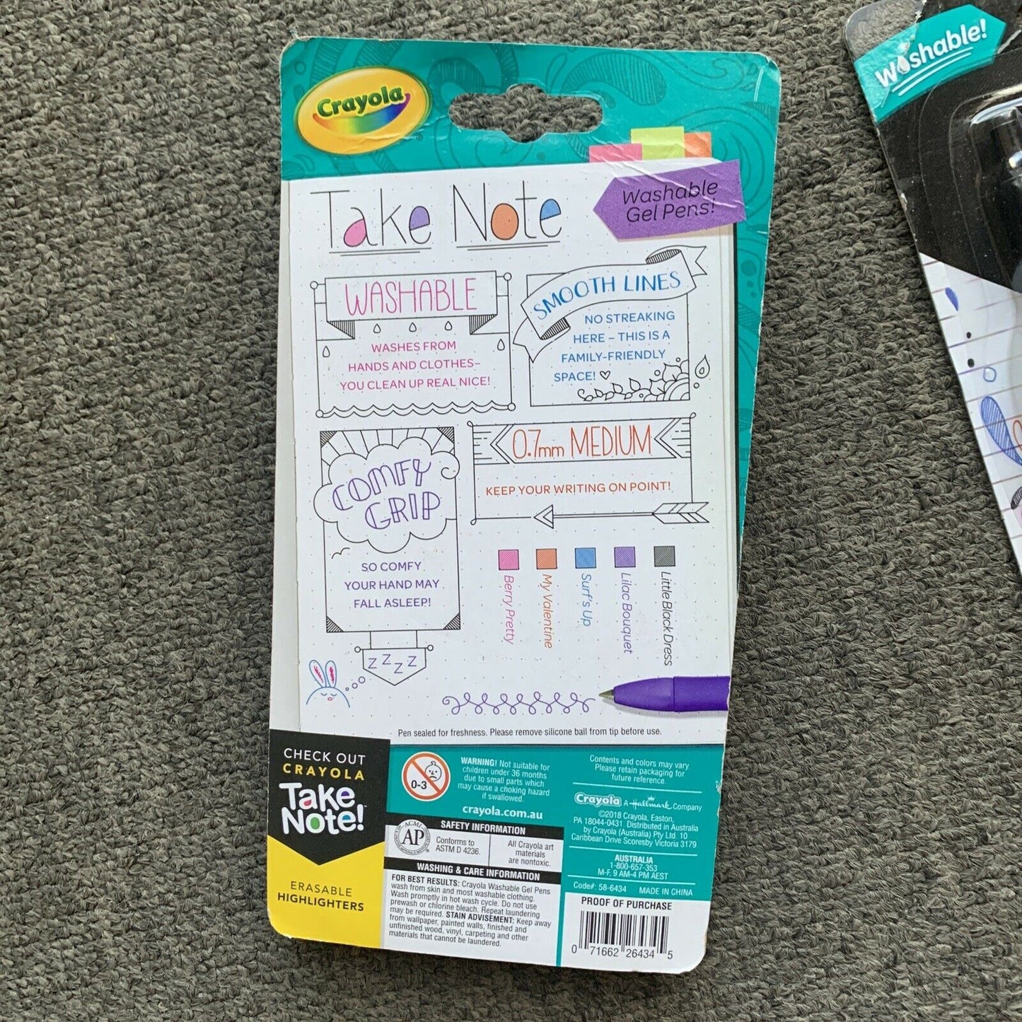 *New* 2x Crayola Take Note! 5 Washable Gel Pens