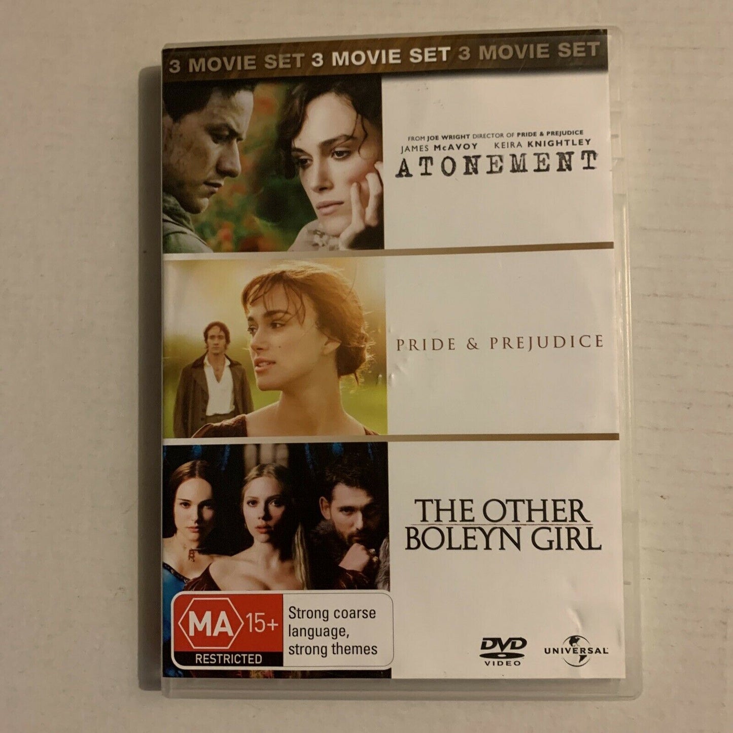 Atonement / Pride & Prejudice / The Other Boleyn Girl (DVD) Region 4