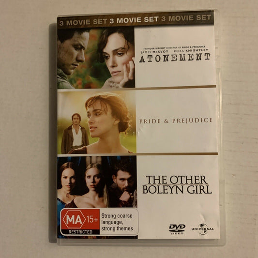 Atonement / Pride & Prejudice / The Other Boleyn Girl (DVD) Region 4