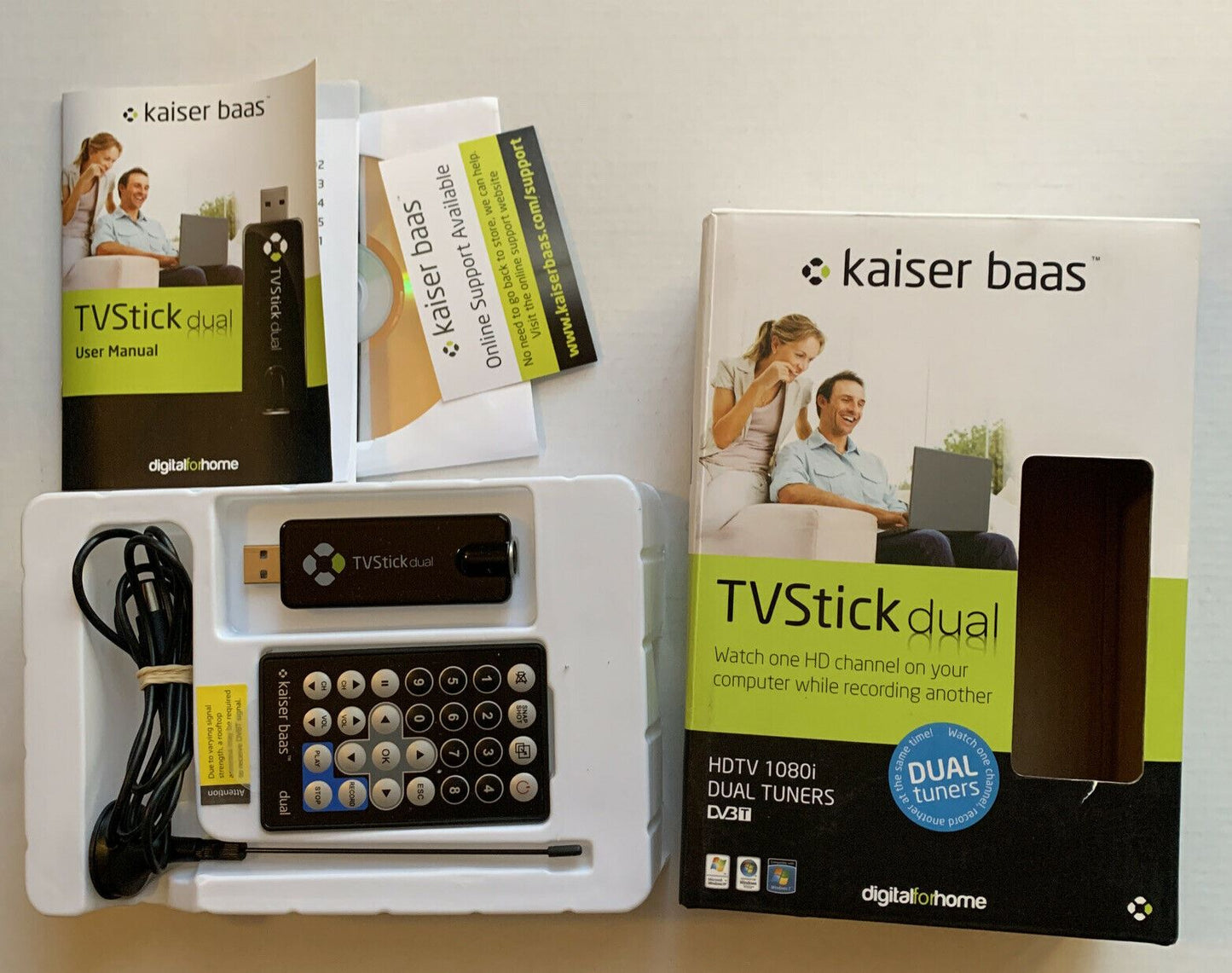 Kaiser Baas TV Stick Dual USB Digital HDTV Tuner & Digital Radio FM with Remote