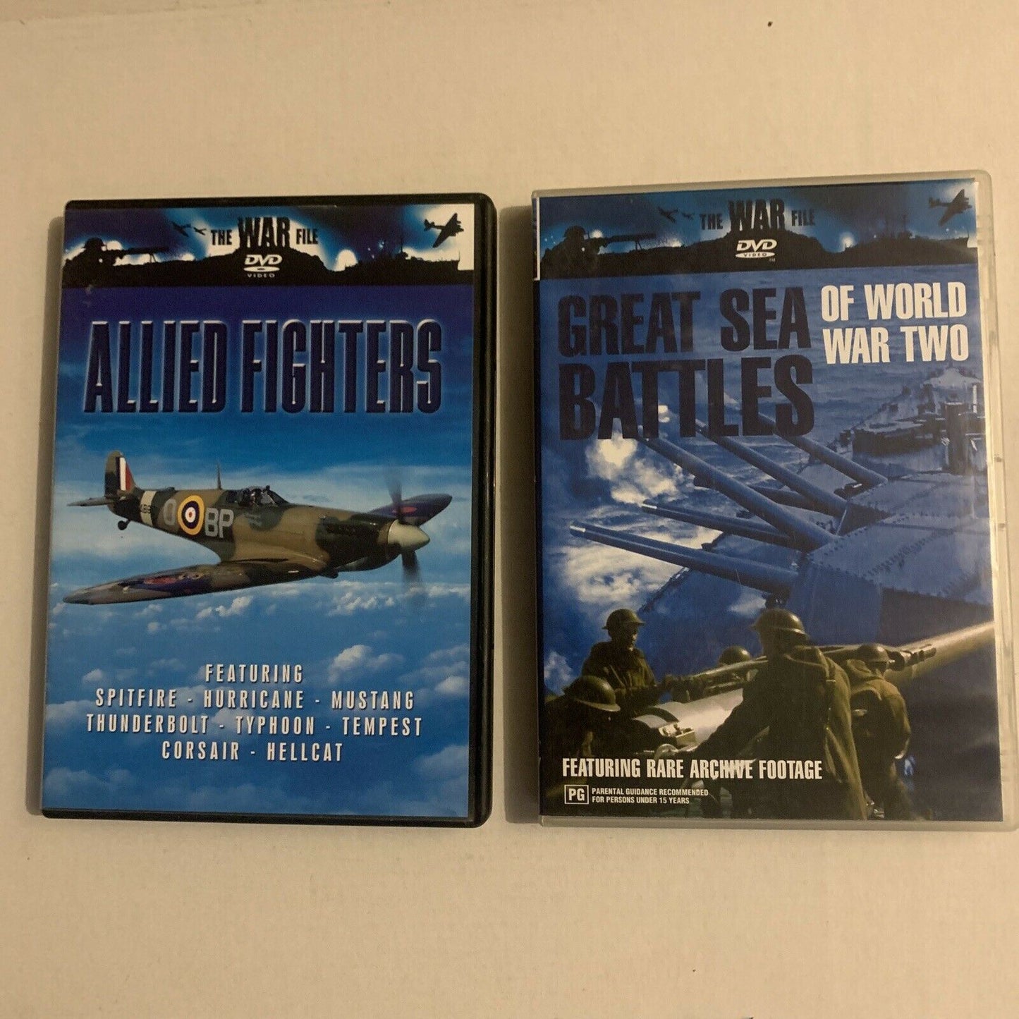 The War Files - Allied Fighters & Great Sea Battles Of WW2 (DVD, 1997, 2-Disc)