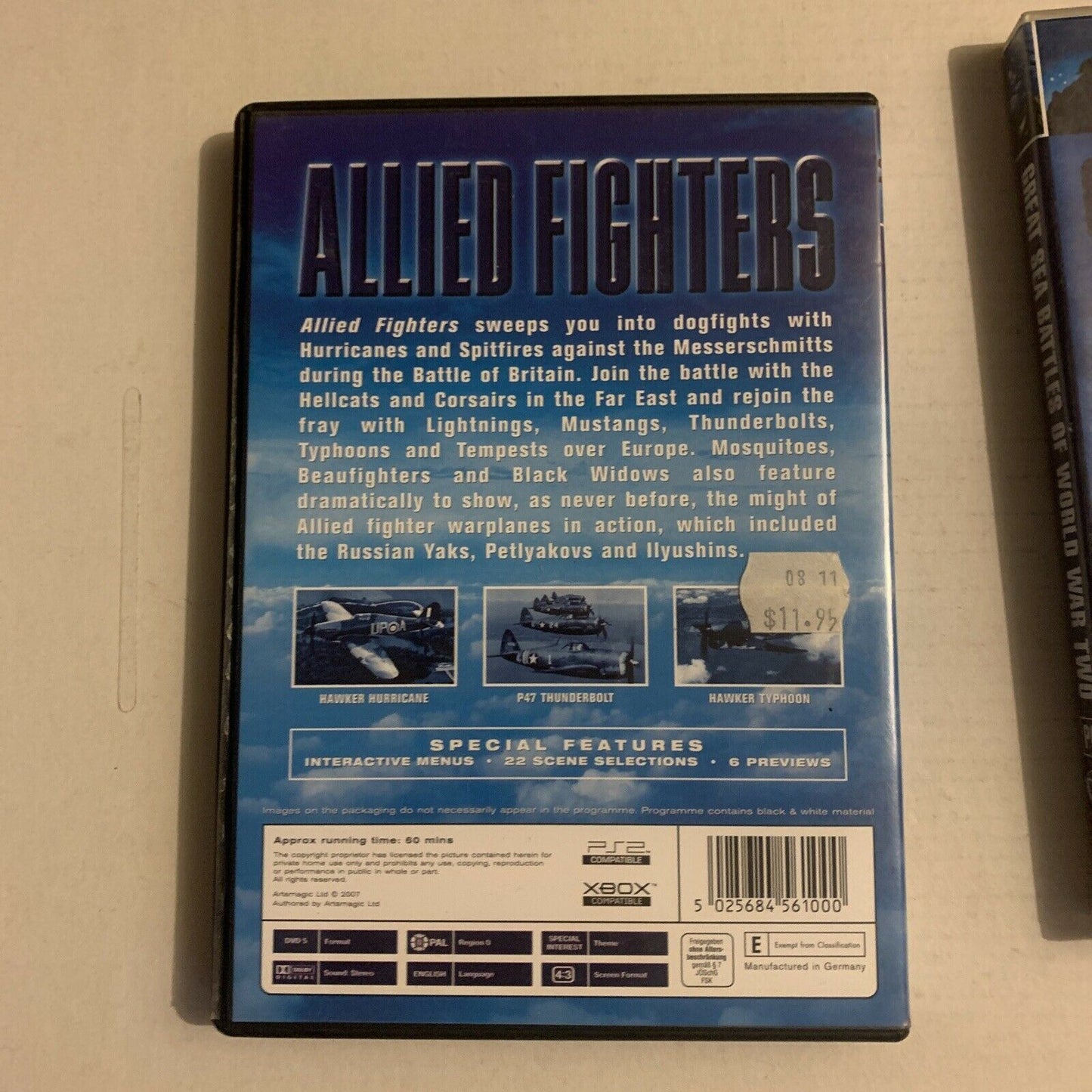 The War Files - Allied Fighters & Great Sea Battles Of WW2 (DVD, 1997, 2-Disc)