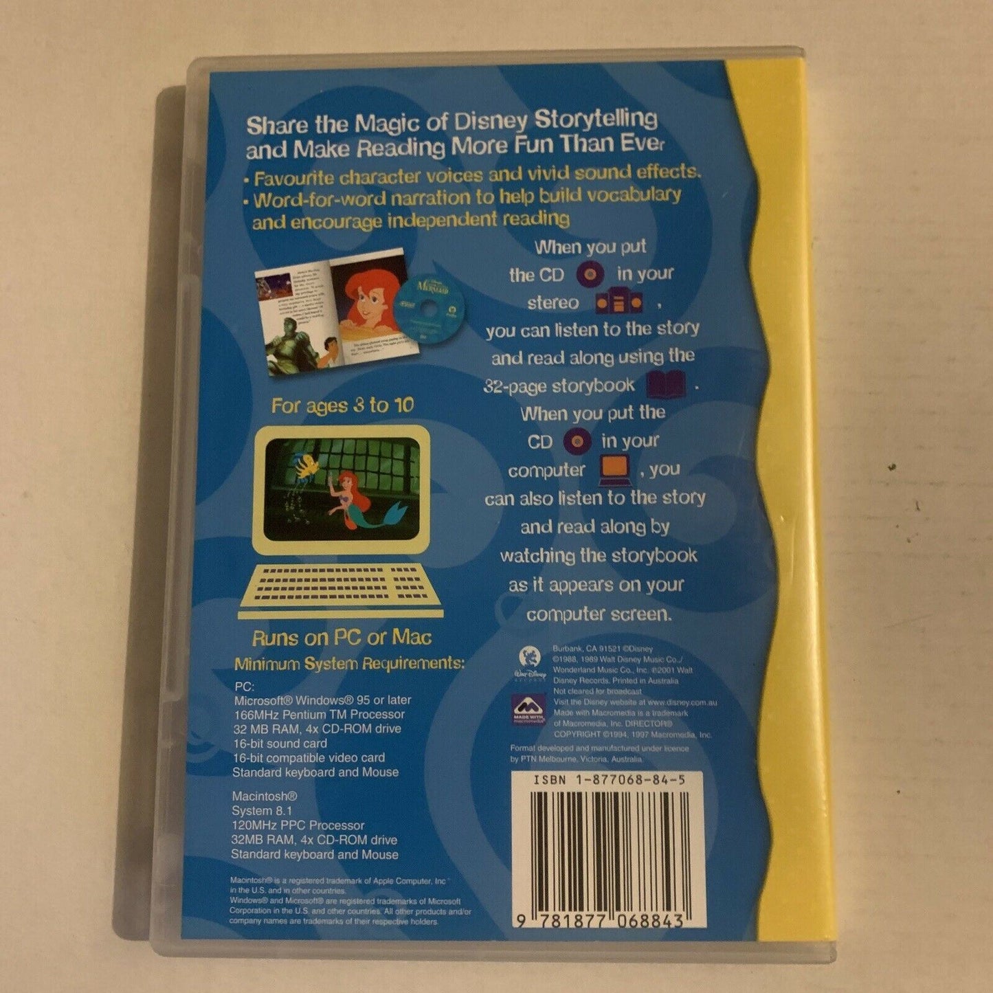 Disney's: The Little Mermaid - Storybook With CDROM For PC / Mac